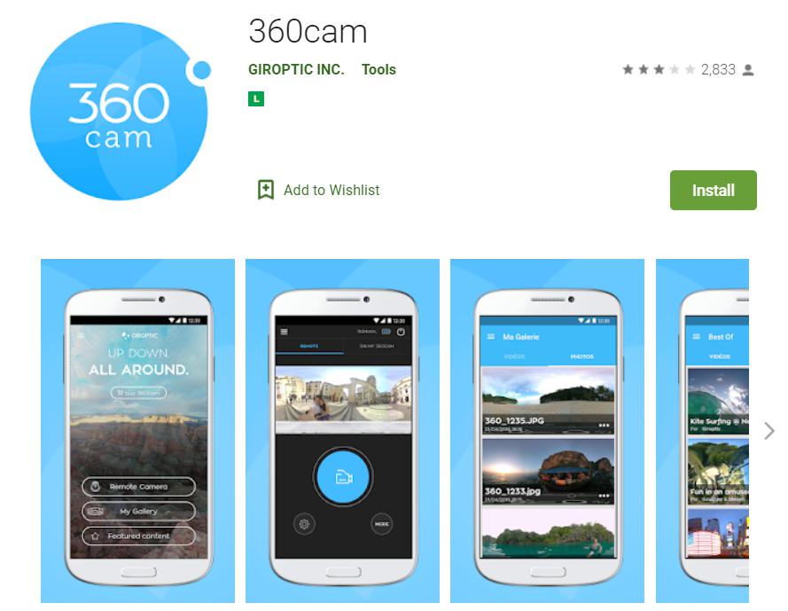 360Cam: Ứng dung lưu trử - chụp hình 360 VR chuyên nghiệp
