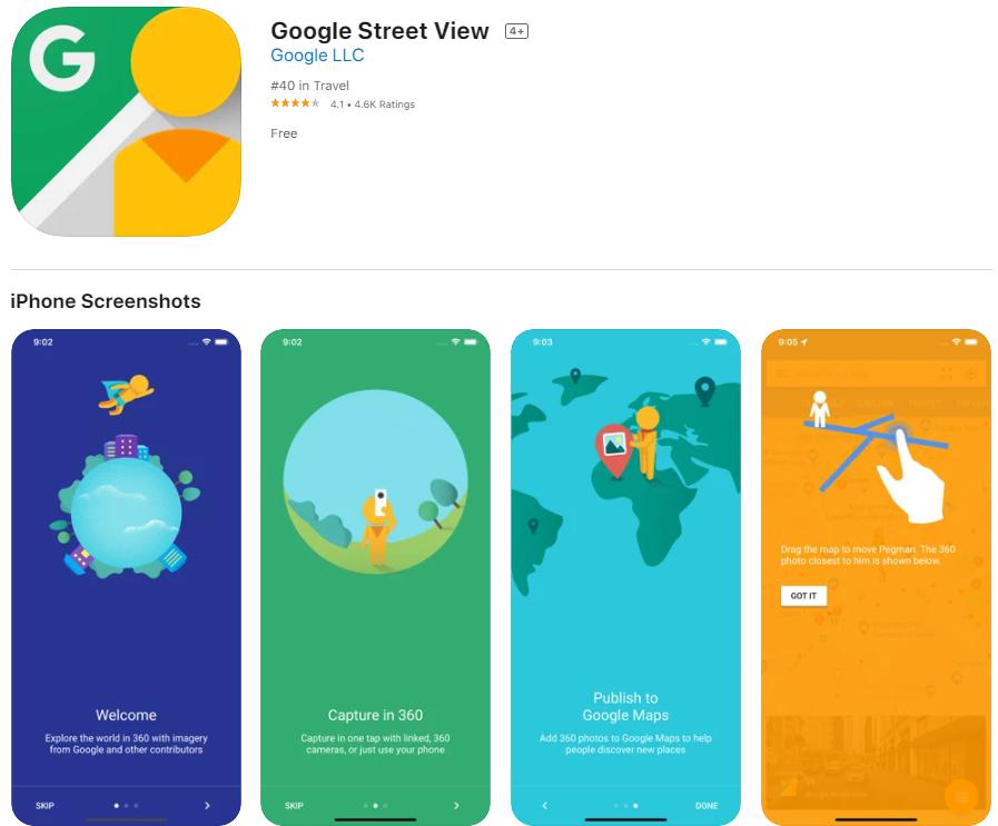 Google Street View: App chụp ảnh 3D trên Iphone - Android đơn giản, đẹp