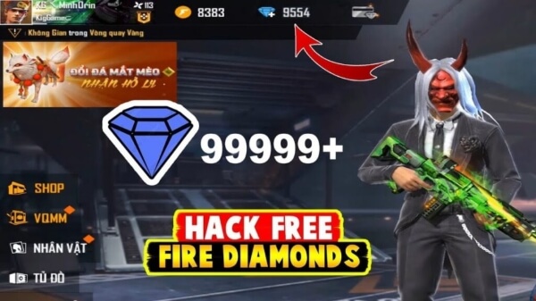 hack free fire diamonds miễn phí